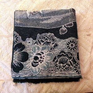 NWOT Mexican Bedspread Blanket Colchas El Rosario Western Style Horses Green